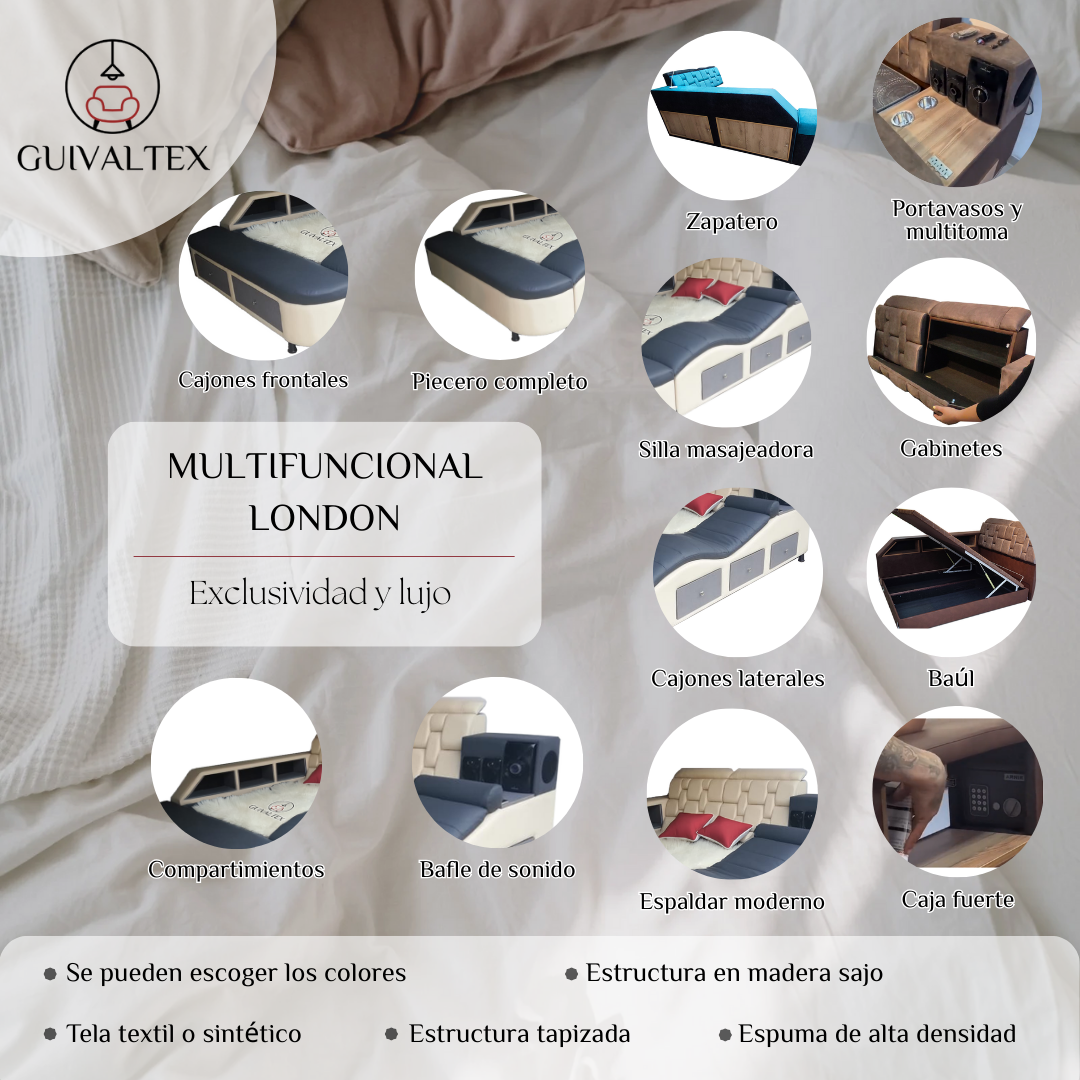 Cama Multifuncional London